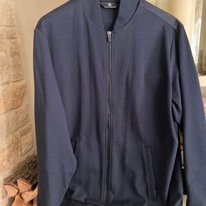 Hart Schaffner Marx Navy Blue Zip-Up Jacket